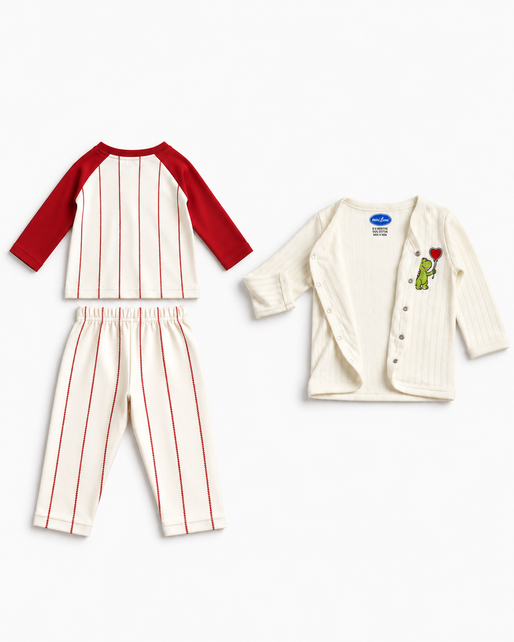 Night and Easy Change | Raglan Baseball and Embroidered Dino