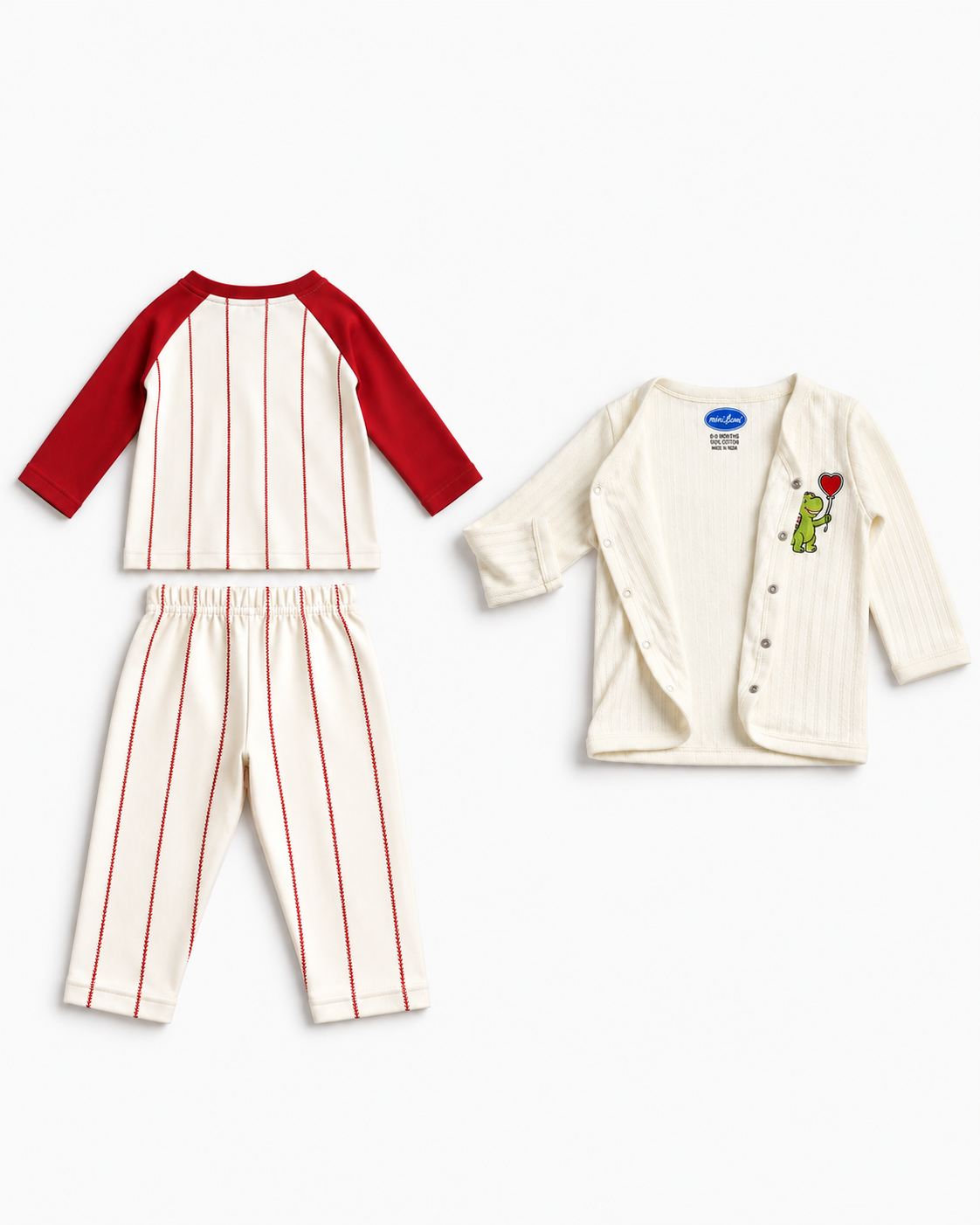 Night and Easy Change | Raglan Baseball and Embroidered Dino
