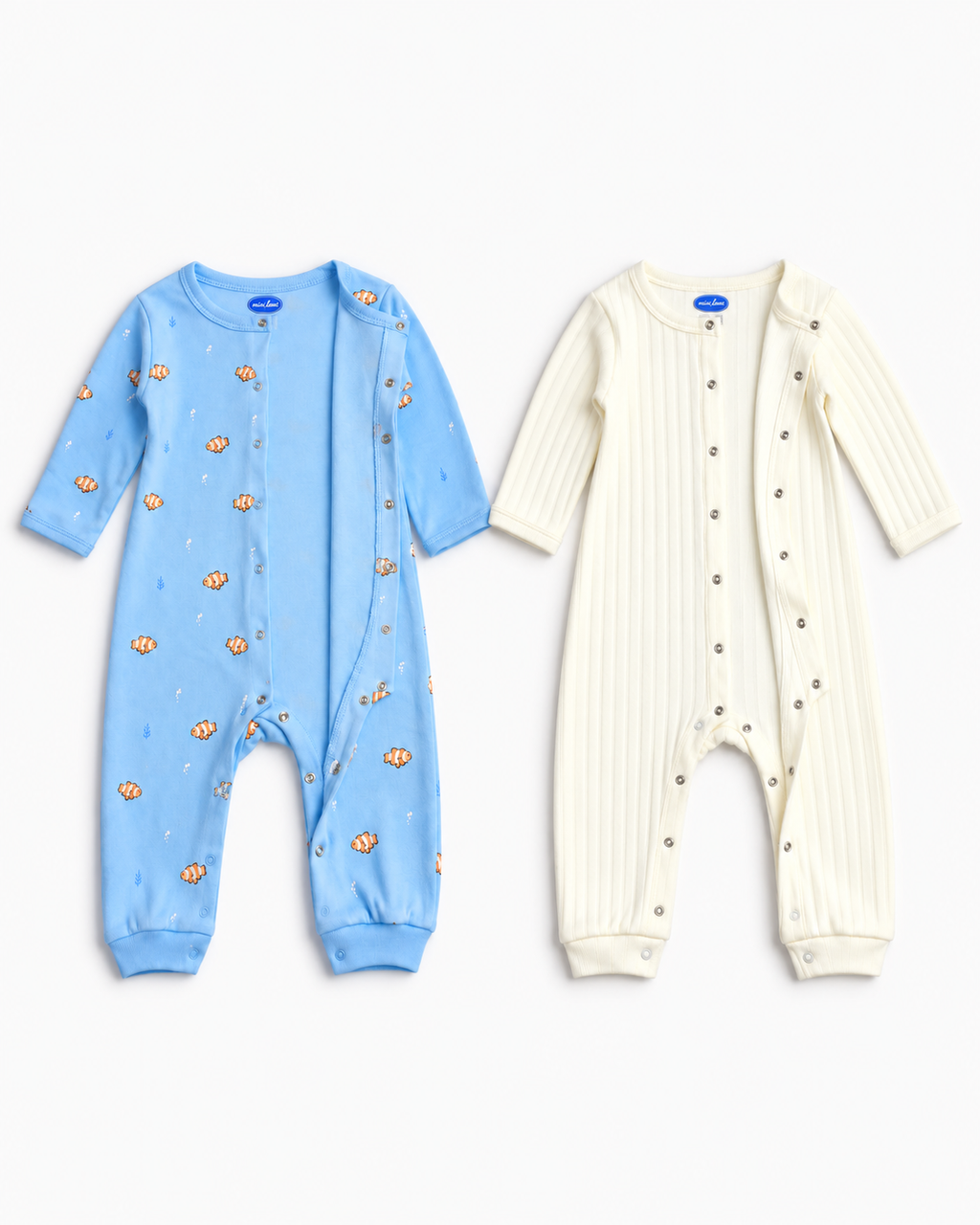 Rompers 2-Piece Set | Clownfish and Embroidered Dino