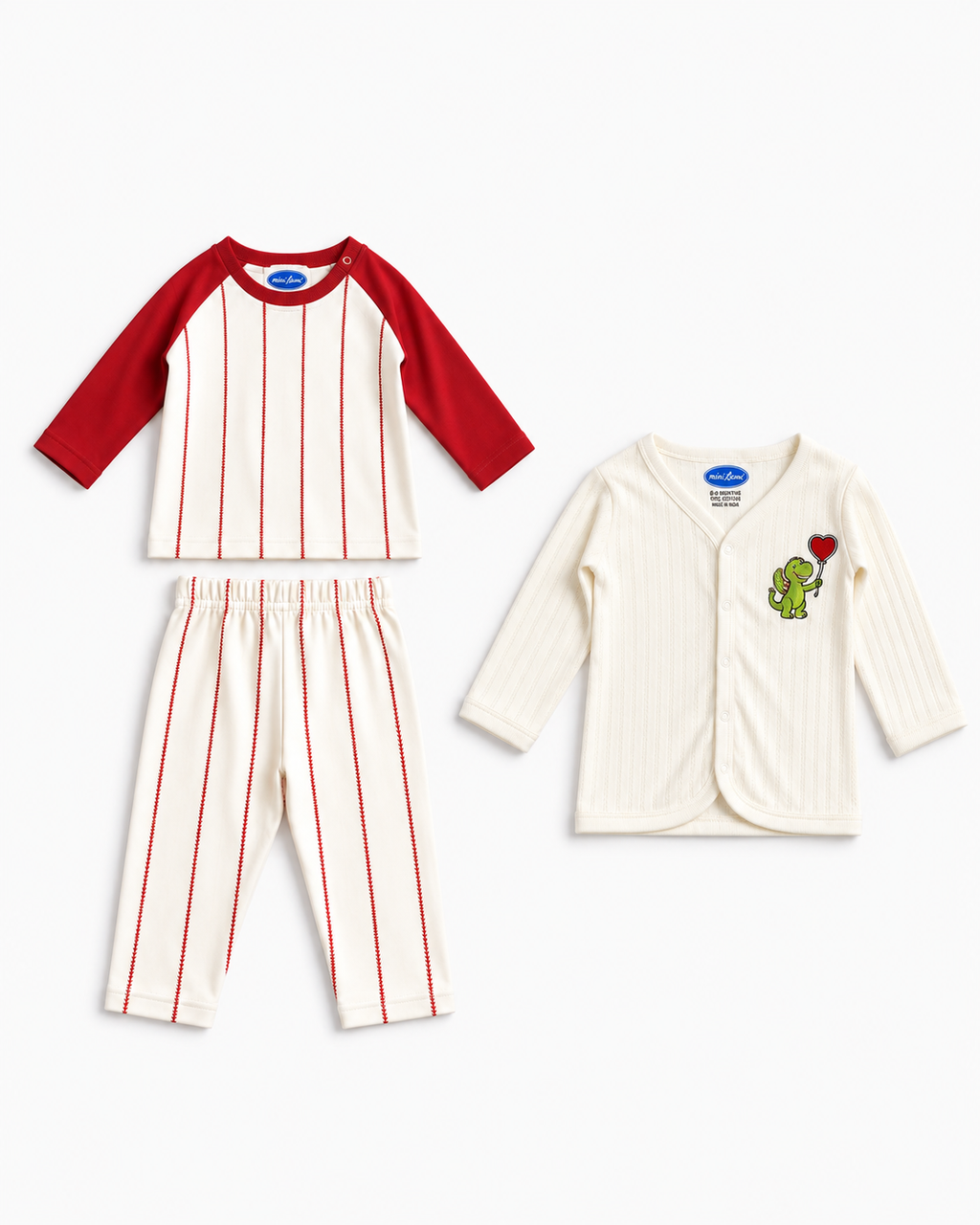 Night and Easy Change | Raglan Baseball and Embroidered Dino