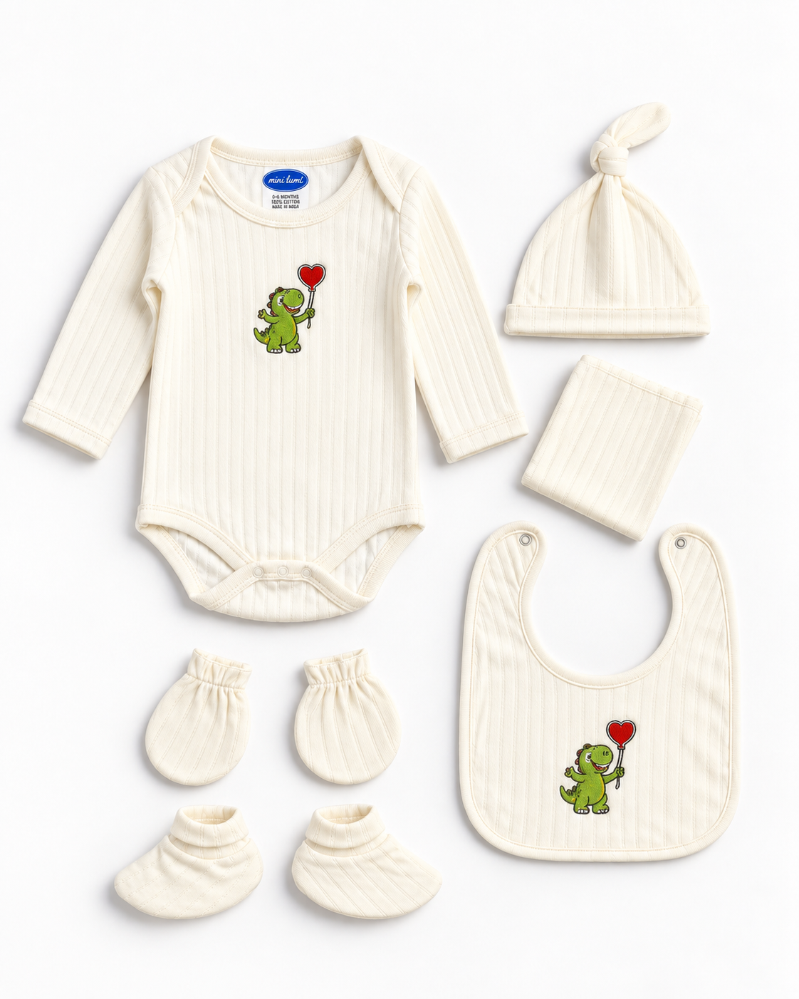 Bodysuit with Accessories | Embroidered Dino