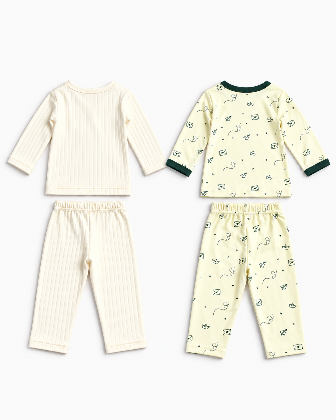 Nigh suit 2-Piece Set | Papercraft and Embroidered Dino