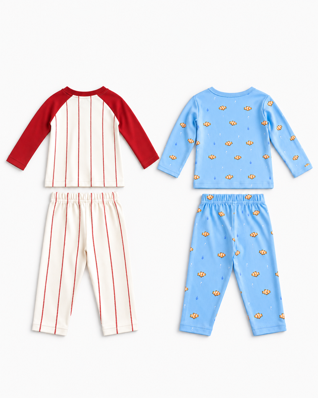 Night Suit 2-Piece Set | Raglan Baseball and Clownfish