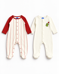 Sleepsuit 2-Piece Set | Raglan Baseball and Embroidered Dino
