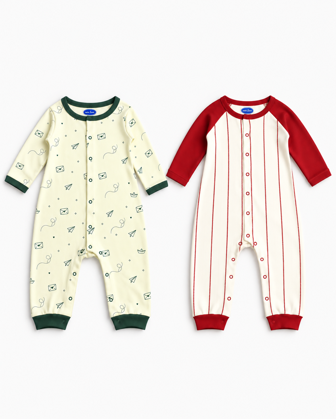 Rompers 2 Piece Set |  Papercraft and Raglan Baseball