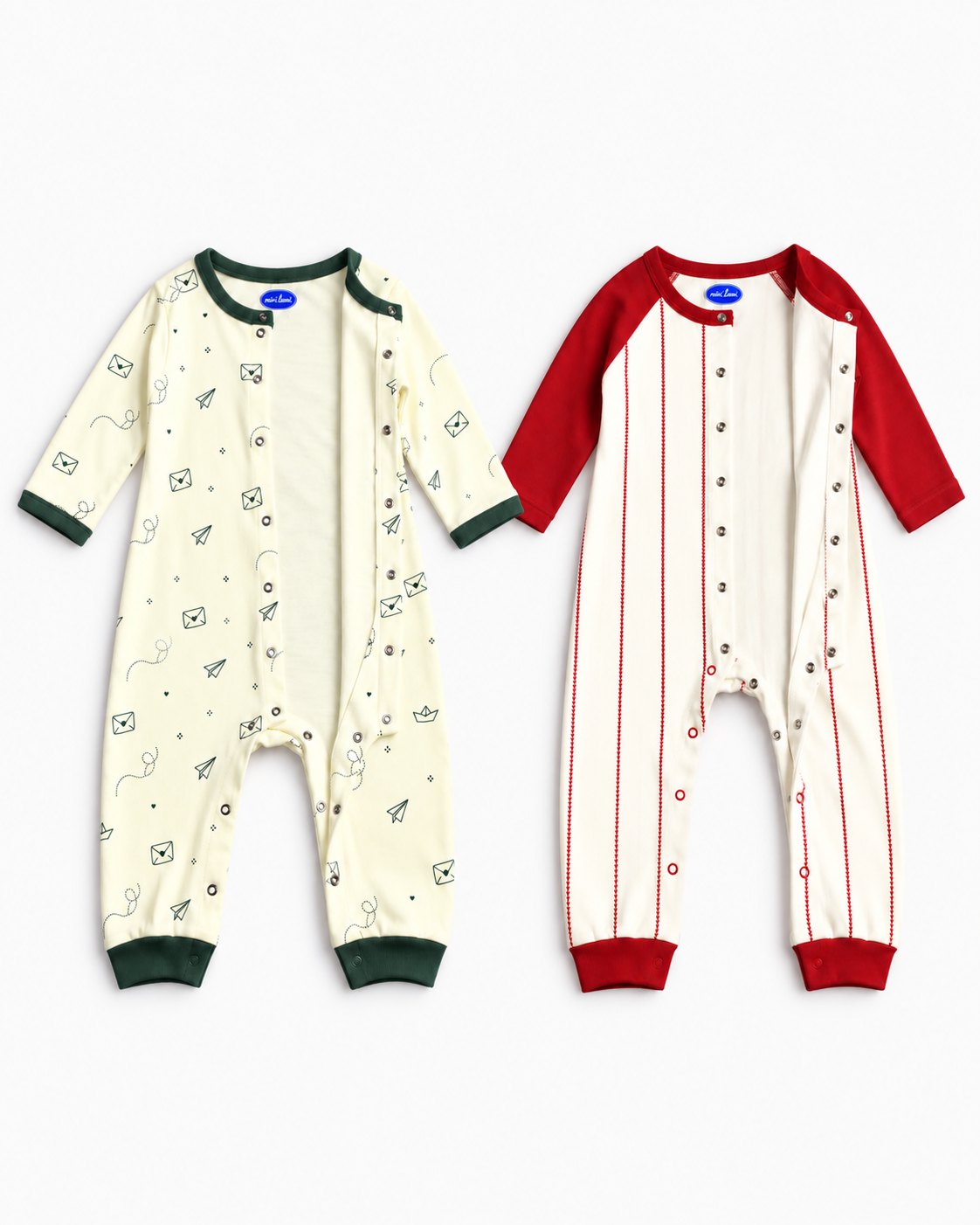 Rompers 2 Piece Set |  Papercraft and Raglan Baseball