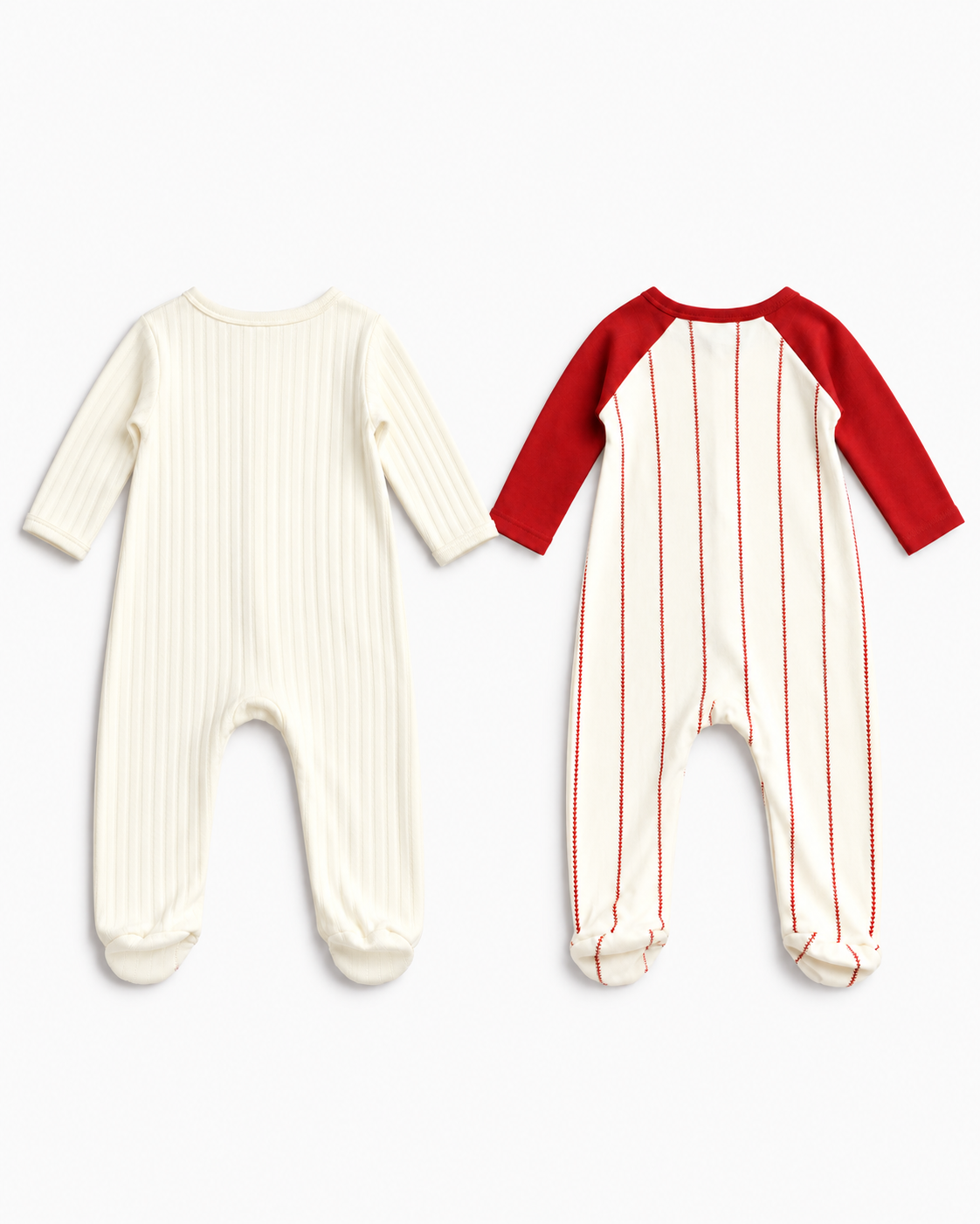 Sleepsuit 2-Piece Set | Raglan Baseball and Embroidered Dino